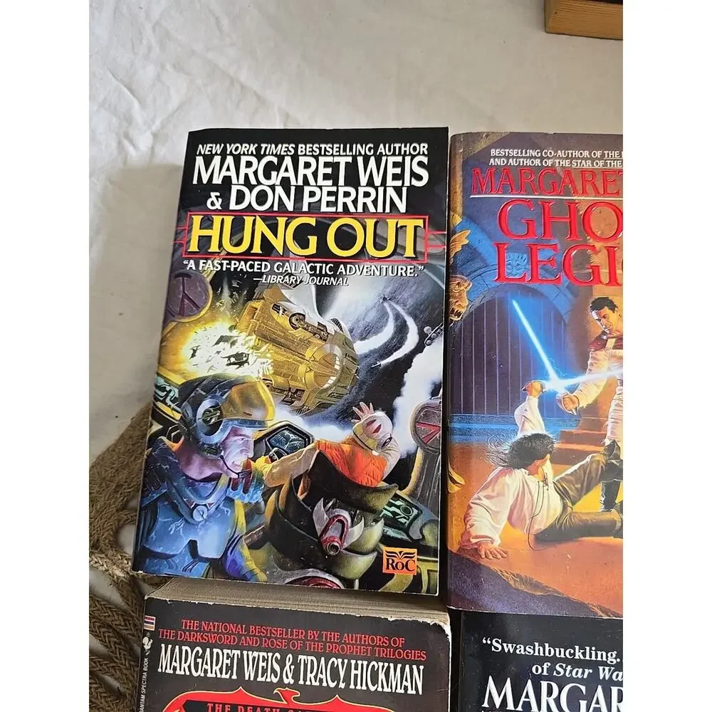 Lot of 4 Ghost Legion, Dragon Wing Margaret Weis Fantasy Sci-Fi‎ Paperback Books